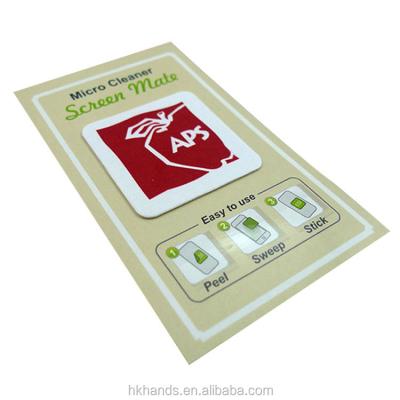 China High Quality Mobile Phone Value Microfiber Cleaning Cloth Phone, Laptop Custom Microfiber Logo Sticky Screen Remover for sale