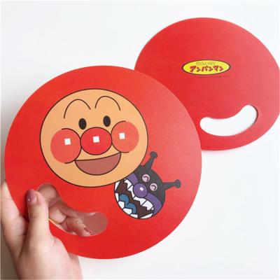 China Cute China Round Cartoon Style Hand Fan For Promotional Gift for sale