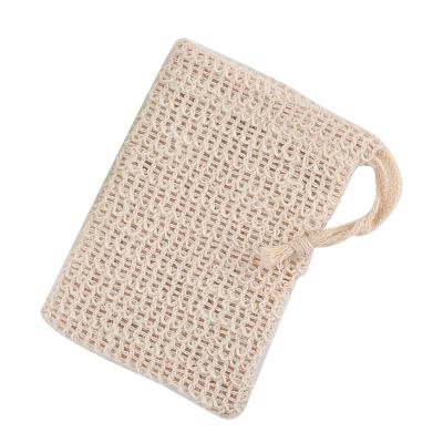 China All Natural Soap Exfoliating Bag, Hand Made Natural Soap Saver Sisal Mesh Soap Bag With Drawstring For Bath And Shower Use for sale