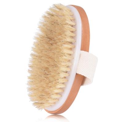 China Wooden Natural Bristle Skin Body Brush Wet and Dry Scrubber for Removing Dead Skin and Toxins, Cellulite Treatment for sale