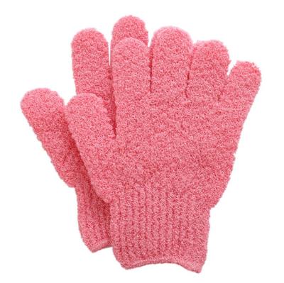 China Home Spa HEAVY DUTY Thicker Exfoliating Gloves Nylon Cleansing Exfoliate Scrub Glove for Shower Deep Clean Dead Skin for sale