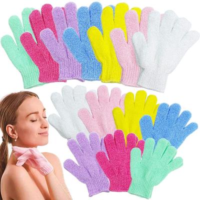 China EXFOLIATING Cheap Dead Skin Cell Remover Bath Scrub Gloves , Body Scrubber Bath Gloves For Shower, Body, Bath, Spa Scrub And Massages for sale