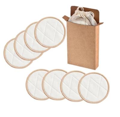 China BAMBOO Washable Eco Friendly Bamboo Round Pads Eye Makeup Remover Pad Makeup Removal Cloth Face Facial Pads for sale