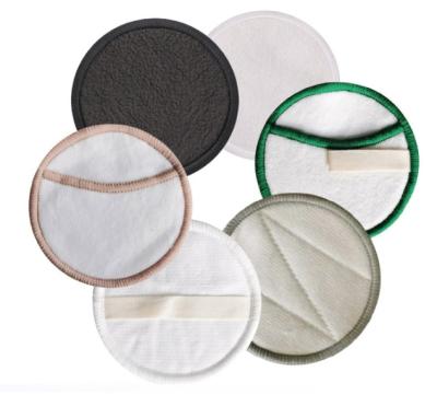 China Custom Logo BAMBOO Cleaning Pad Facial Washable Face Remover And Eyes Make Up Round Cotton Remover, Eco Friendly And Zero Pads Waste Pads for sale