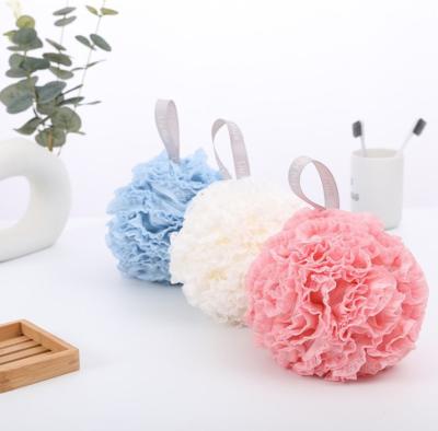 China EXFOLIATE Larger Lace Mesh Buff Puffs Shower Bath Sponge Shower Loofah Balls For Body Wash for sale