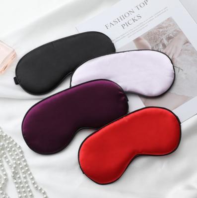 China Dark Soft Silky Satin Circles Sleep Mask Adjustable Eye Mask For Sleep Satin Blindfold for sale