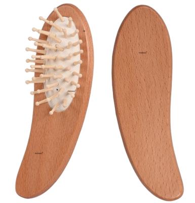 China New Paddle Beach Bristle Detangler Wooden Hairbrush for Women, Men and Kids Wet or Dry Hair Portable Size and Fits in Pocket for sale