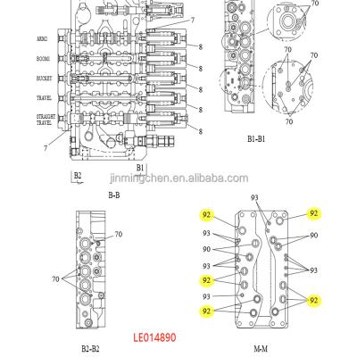 China SUMITOMO Excavator & CAS Excavator Original SUMITOMO Excavator Parts Control Valve O Ring Shipping And Handling CX JOINT CAS LE014890 LE017920 for sale