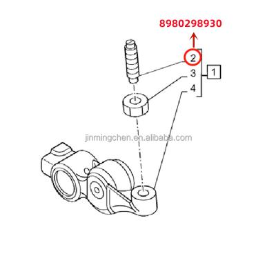 China ISUZU for sumitomo excavator spare parts ZX1705A 4JJ1 genuine original isuzu fit ROCKER SCREW 8-98029893-0 8980298930 sumitomo excavator spare parts and case fit for sale