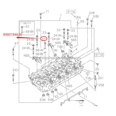 China ISUZU for sumitomo excavator spare parts CNH excavator parts ZX200-3 4HK1T genuine original isuzu BEC HOL and case GAIN 8-98018462-0 8980184620 for sale