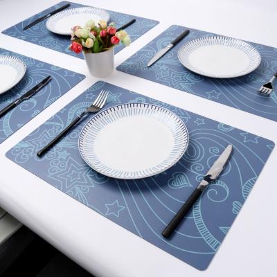 China Sustainable Personalized Leather Halloween Place Mat /dinning room table mat protection table eat table for sale