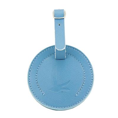 China Eco - Friendly Leather Luggage Tag Luggage Bag Travel Tags With Embossing Logo for sale