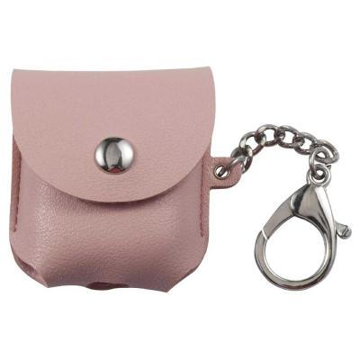 China Eco-friendly PU Leather Case Compatible With AirPads Snap Closure Pocket Pouch Carry Cover With Key Chain for sale