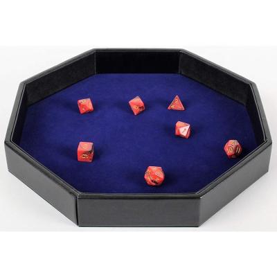 China 11.5 Inch Leatherette Octagon Single Tray Heavy Duty Dies with Colored Velvet Cut Out Rolling Surface for sale