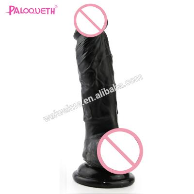 China For Men Masturbation For Men Masturbation PALOQUETH Black Cock Silicone Sex Toy Hot Selling Medical Big Dildo For Male Masturbation for sale