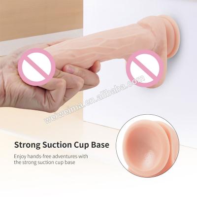 China High Quality Safe Realistic Paloqueth Dildo 8 Inch Strap On Realistic Big Band Strap On For Women Masturbating for sale