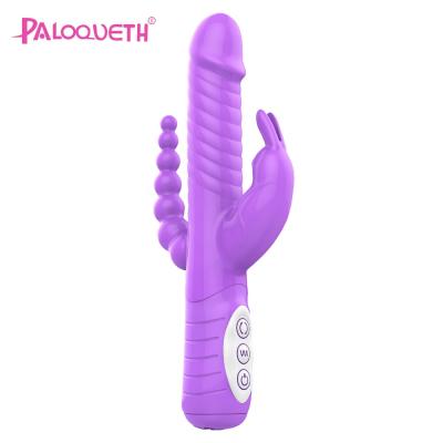 China GSpot Head Massager ABS+Silicone ABS+Silicone Paloqueth Realistic Heating Women Realistic Rotating Sex Automatic Telescopic Dildos and Vibrators for Female for sale