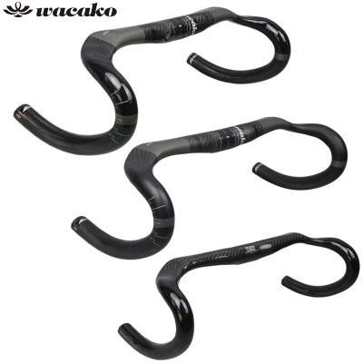 China Road bikes wacako carbon road bike handlebar, full carbon fiber road bicycle 400 bar handlebar 420 440mm for sale