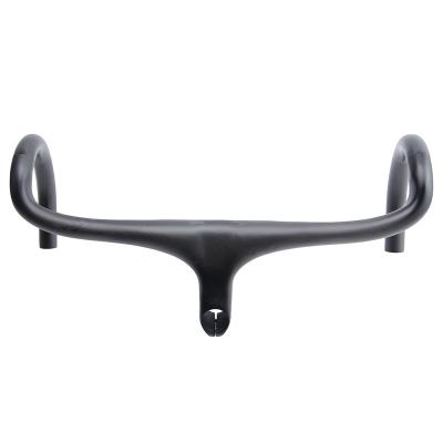 China Road Bikes Integrated Bent Bar Full Carbon Wacako Fiber Road Bend Stem Road Bike 400/420/440mm High Strength Bicycle Handlebar for sale