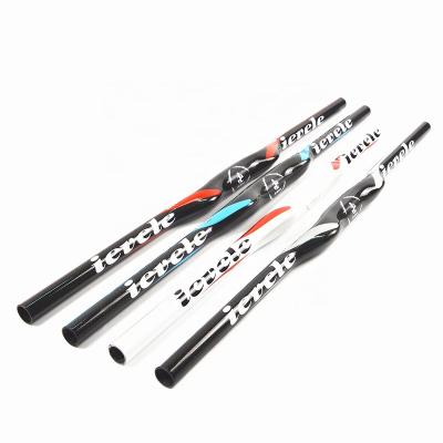 China BMX ievele handlebars full carbon fiber mtb flat bicycle 31.8mm 25.4mm OEM rest grip bar riser mountain bike handlebar for sale