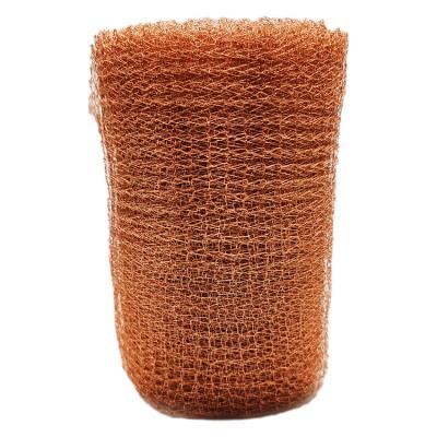 China Plain Weave 100mm Copper Knitted Mesh For Distillation for sale