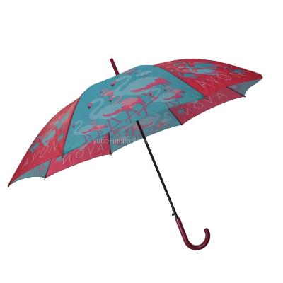 China Brightly Colored Brand Umbrella Advertising Company Custom Printing Logo 58.5cm Modern Straight for sale