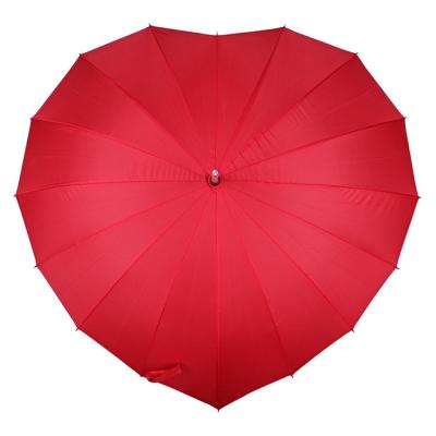 China Minimalist 23inch Plastic Handle Logo Heart Shape Umbrella Love Promotional Custom Umbrella for sale