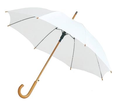 China 23/46 Inch Straight Umbrella Shaft Handle Minimalist Automatic Opening Wooden Umbrella for sale