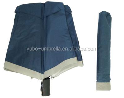 China Folding Strong Windproof Double Layers With Reflective Vents Edge Two Fold Umbrella for sale