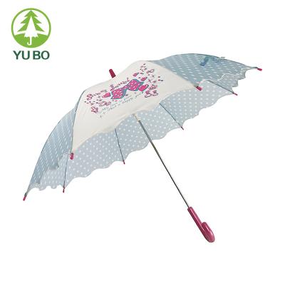 China Promotion Auto Open Custom Logo Kids Cheap Umbrella With Overlock Edge for sale