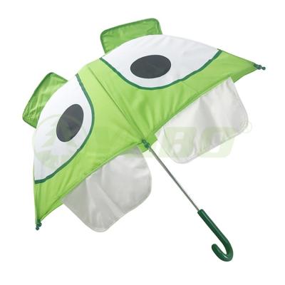 China Cute Open Manual Open Promotional Cartoon Printing Kids Umbrella With Ears And Valance for sale