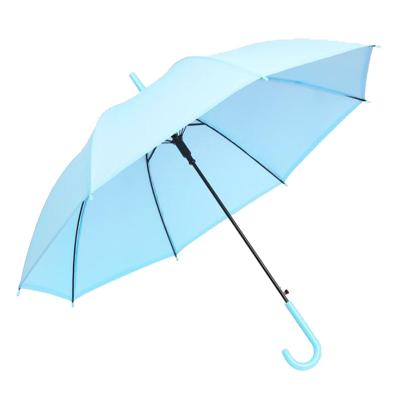 China Minimalist YUBO 19 Inch Custom Straight Semi Transparent Colorful Cheap Clear Umbrella PVC TPU POE Promotion Gift Windproof Auto Open Rain Umbrella for sale