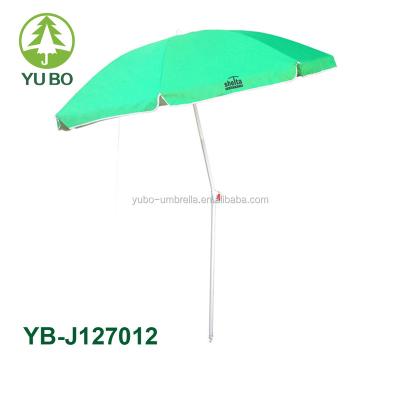 China Manual Open Green Polyester Fabric Diameter 1.8m Can Tilt UV Protection Outdoor Beach Umbrella for sale