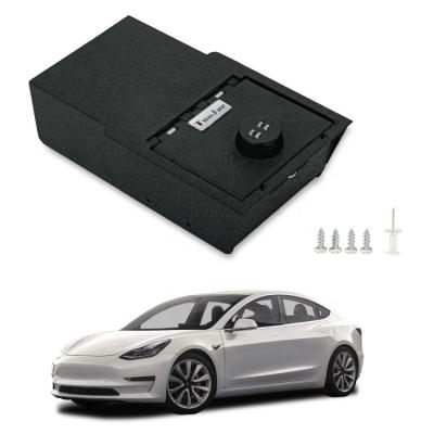 China Tesla Model 3 Console Vault For car organizer armrest interior sports console anti-theft storage box safe&Y for sale