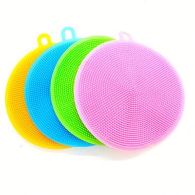 China Hot Sale Household Safe Tools Kitchen Cleaning Sponge Scrubber Stocked Reusable Cleaning Brush for sale