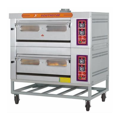 China Bakery Southstar Gas Deck Oven With 2 Decks 4 Trays For Supermarket&Hotel for sale