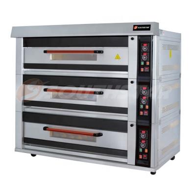 China Commercial Food Processing Machine Southstar Brand High Performance Gas Oven With 3 Decks 9 Trays for sale