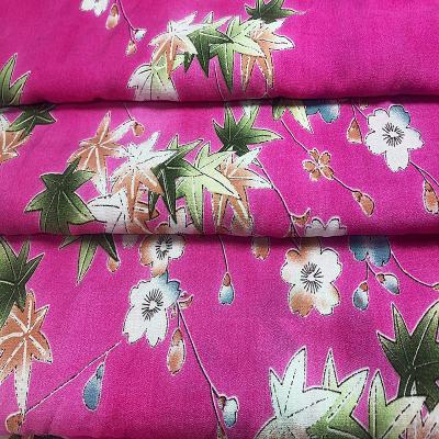 China Blackout Hot Sale Custom 30% Rayon 70% Cotton Fabric Soft Digital Floral Printing For Garment for sale