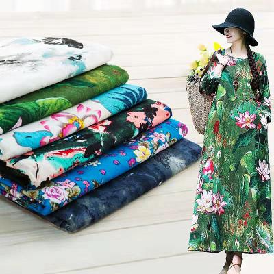 China 100% organic cotton fabric high quality woven cotton materials anti-static soft feeling printed on sale for sale