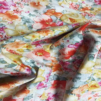 China Anti-Static Colorful Woven Comfortable Flower Floral Materials Fabric Printed 100% Cotton Fabric for sale