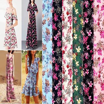 China Anti Pill Big Rayon Fabric Flower Print Rayon Fabric 100% Rayon Fabric Plain 40s for sale