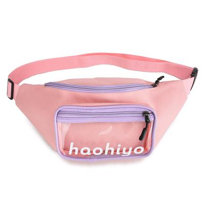 China Simple Waist Bag Fashion Water Proof AIE Cross Body Shoulder Pouch Transparent Clear Clear Front Pussy Pack for sale