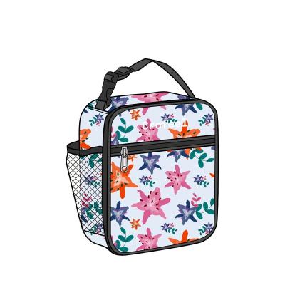 China Fashion Custom Logo Sublimation Printing Portable Thermal Kids School Food Lunch Bag Insulated Cooler Bag For Student for sale