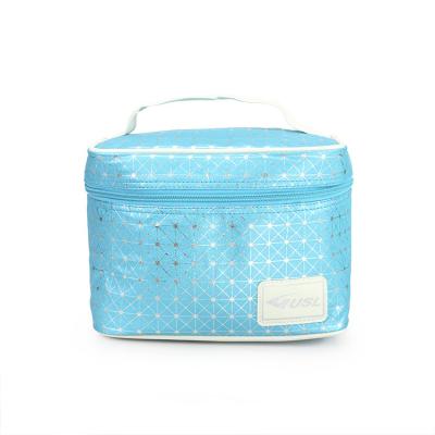 China China Wholesale Waterproof Cute Polka Dots Glitter Geometric Waterproof Makeup Cosmetic Bag for sale