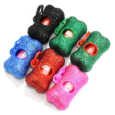 China Dog Poop Bag Dispenser Wholesale Hot Sale Crystal Poop Bag Dispenser Dog Poop Bag Holder for sale