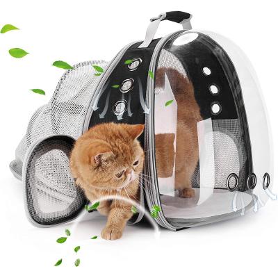 China Hot Selling Bubble Space Capsule Pet Cat Carrying Carrier Backpack Pet Travel Expandable Clear Carrier Bag for sale