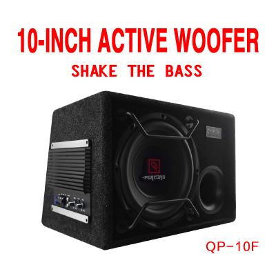 China car audio subwoofer, 10inch subwoofer, QPERTORS brand QP-10F active speaker cabinet 10INCH 500w 10F for sale