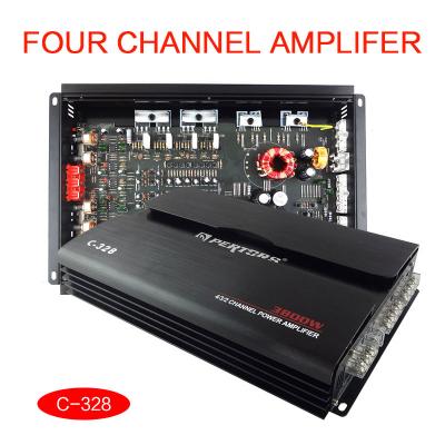 China Car Audio Amplifier 4 Channel , AB Class QPERTORS C328 Four Channel Amplifier 120W*4 C-328 for sale