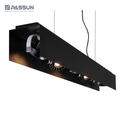 China Modern Design 60 Beam Angle Desk Pendant Light Modern Sleek Aluminum 36W Black Led Desk Pendant Light for sale