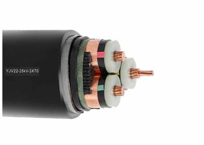 中国 19 / 33KV 3中心Xの95mm2装甲送電線の銅の装甲電気ケーブル 販売のため